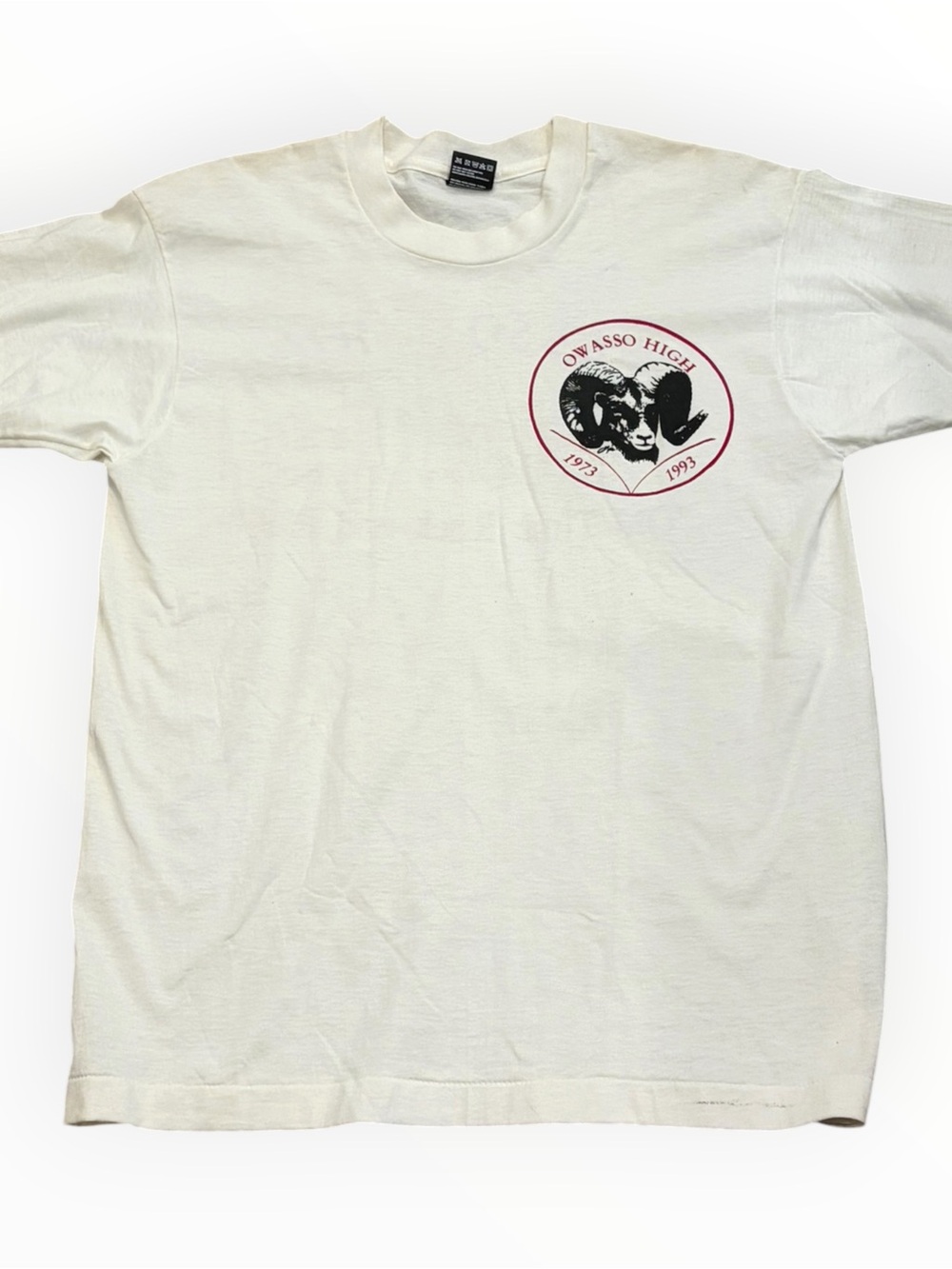 Vintage 1993 Owasso High School Reunion Single Stitch Tee L